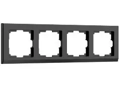 Рамка Werkel на 4 поста черный WL04-Frame-04-black черный