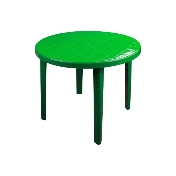 Стол круглый зеленый диаметр 900мм пластиковый