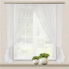 Комплект штор для кухни Witerra Дуэт 500х180 см, цвет белый