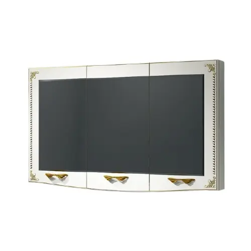 Шкаф зеркальный Классик-Д 105 золото белый