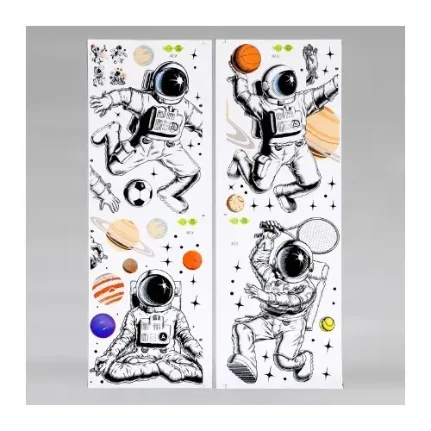 Фото для Наклейка пластик интерьерная цветная "Космонавты и спорт" 55х84 см 7883788