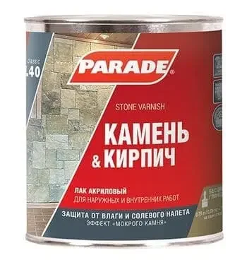 Лак PARADE CLASSIC L40 Камень & Кирпич 0,75 л глянцевый