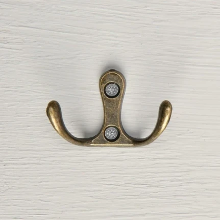 Фото для Крючок мебельный ТУНДРА TKD005, двухрожковый, бронза, 1866144