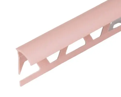 Раскладка ПВХ 7мм наружная розовая 2,5м для плитки