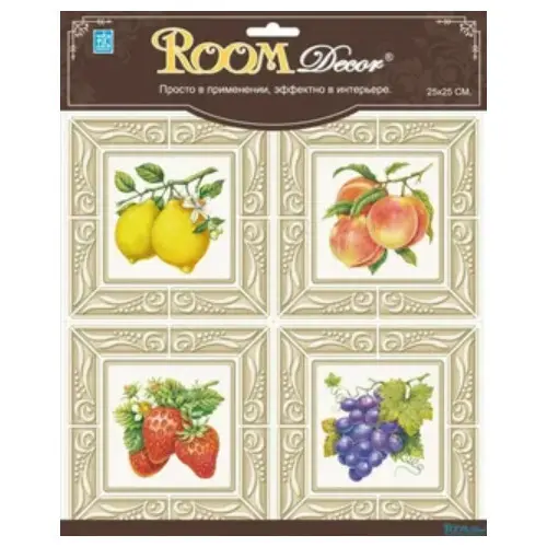 Наклейка Room Decor фрукты в ассортименте