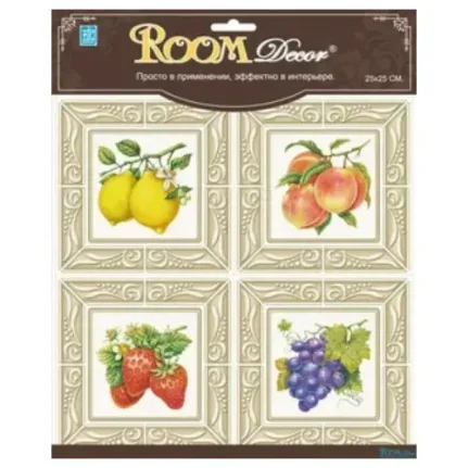 Наклейка Room Decor фрукты в ассортименте