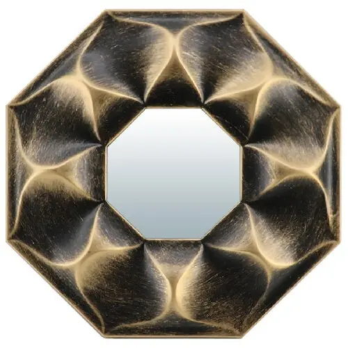 Декоративное зеркало QWERTY Руан, бронза, диаметр 10 см 74043