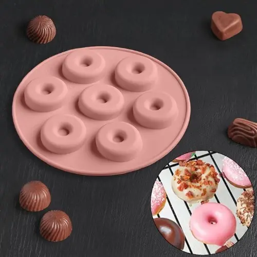 Форма для льда и шоколада «Пончики», 15,5?1,3 см, 7 ячеек, МИКС 4716623