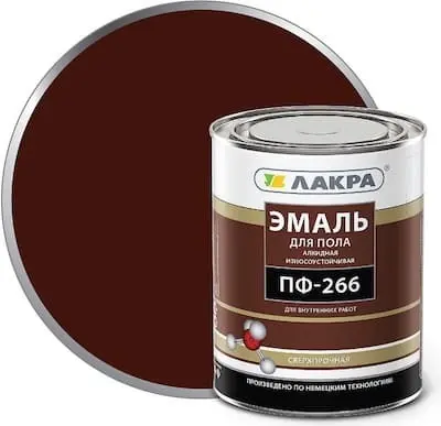 Эмаль Лакра ПФ-266 1 кг красно-коричневая