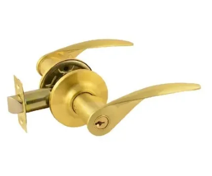 Фото для Ручка защелка Нора-М ТТ1-01 ключ/фиксатор, матовое золото (комплект - 2шт)