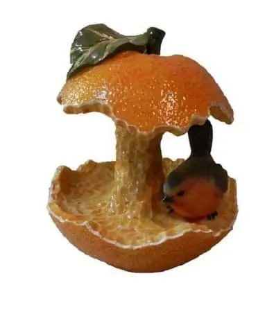 Фигурка садовая Кормушка для птиц Апельсин, 16х16 см.