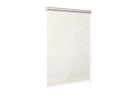 Рулонная штора МАКСИ Delfa Сантайм жаккард "Венеция" 130х170 СРШ-03-29501, белый