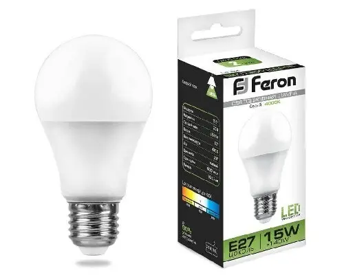 Лампа светодиодная Feron LB-94 E27, A60, 15Вт, 4000 К 25629