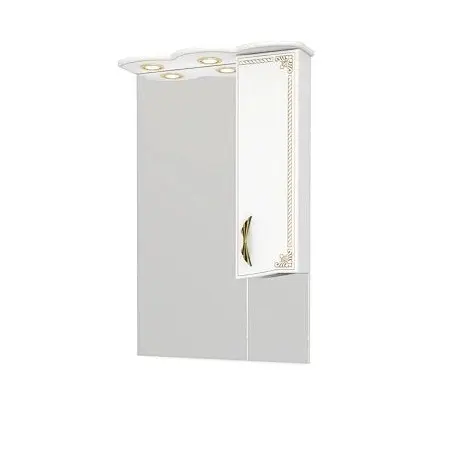 Шкаф-зеркало Классик-Д 65 золото, с подсветкой