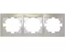 Рамка Lezard Mira 3-я горизонтальная жемчужно-белый перламутр 701-3000-148