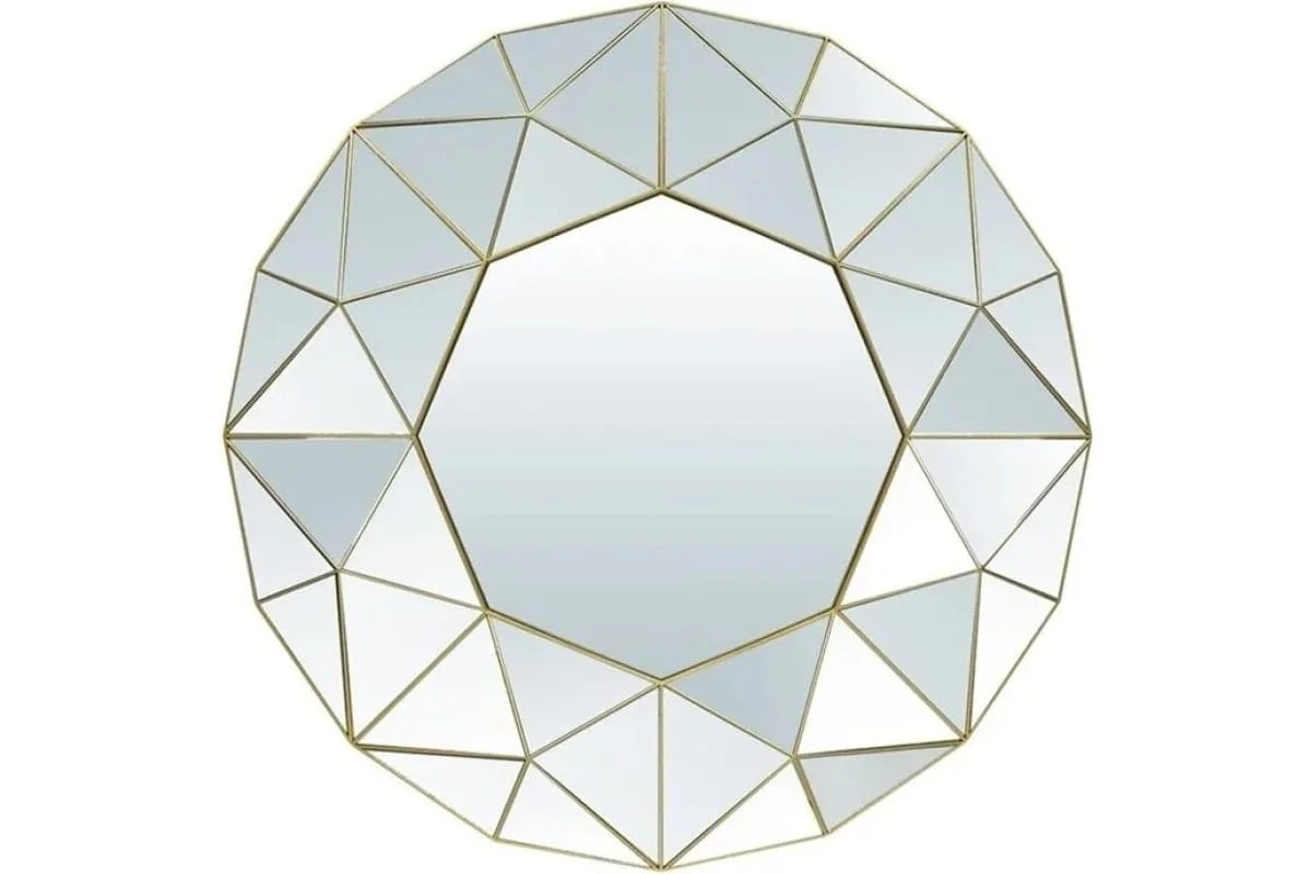 Декоративное зеркало QWERTY Флоренция, 61 см, золото 74078