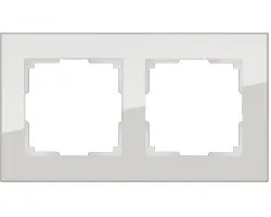 Рамка Werkel на 2 поста дымчатый стекло WL01-Frame-02