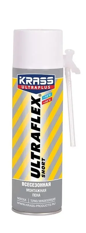 Фото для Пена монтажная KRASS ULTRAFLEX Short Всесезонная 500 мл