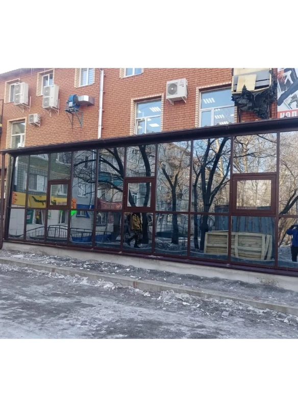 Фасадное остекление из алюминиевого профиля