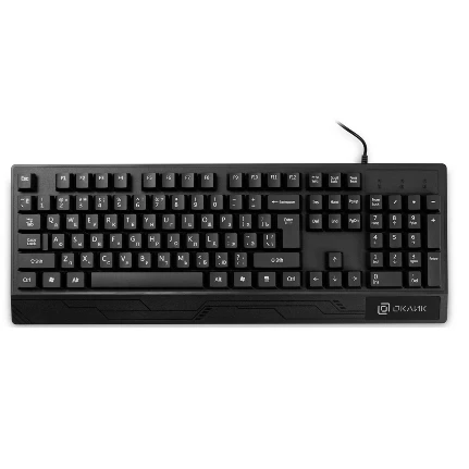 Фото для Клавиатура Oklick 115M черный USB, 104 клавиши, 1.6 длина кабеля, защита от влаги