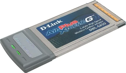 Фото для Сетевая карта беспроводная (PCMCIA) D-Link DWL-G650 802.11g, до 108 Мбит/с, Wi-Fi, шифрование WEP и WPA, адаптер для ноутбука