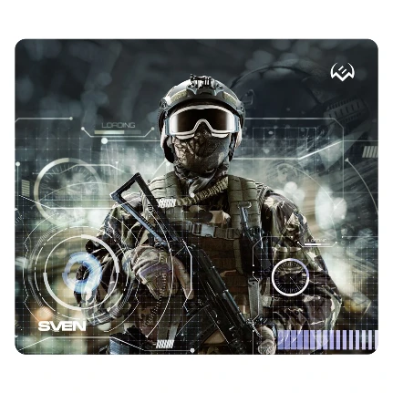 Фото для Коврик для мыши SVEN MP-G01S Soldier (230x200x2мм, ткань + резина)