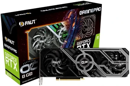 Фото для Видеокарта PCI-E 8Gb GeForce RTX3070 Palit PA-RTX3070 GAMINGPRO 256 GDDR6 1500/14000/HDMIx1/DPx