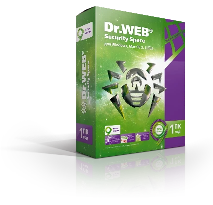Фото для Программное обеспечение Антивирус Dr.Web Security Space (Security Space + Брандмауэр) (BOX) лицензия на 1 пк на 1 год (BHW-B-12M