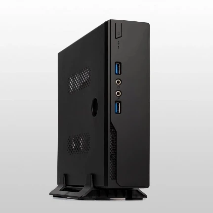 Фото для Корпус 120W FoxLine Foxline FL-103-AD120-DC (2L) FL-103-AD120-DC mITX 120W ext., DC-converter, 2xUSB3.0, 1x40mmFan, Black, VESA,