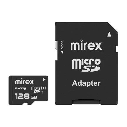 Фото для Карта памяти Micro-SD 128Gb Class 10, MIREX (UHS-I, U3,)с адаптером