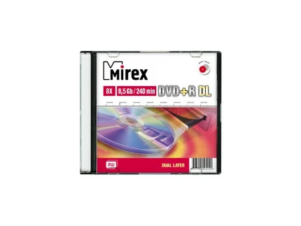 Фото для Диск DVD+R 8,5GB DL Mirex 8x тонкий пластик (UL130062A8S)