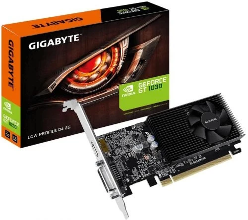Фото для Видеокарта PCI-E 2Gb GeForce GT1030 Gigabyte GV-N1030D4-2GL 64 DDR4 1177/2100 DVIx1/HDMIx1/HDCP Ret lo
