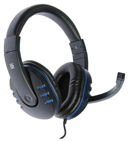 Фото для Наушники+микрофон Defender Warhead G-160 черно-синие кабель 2,5 м 2x jack 3.5 мм