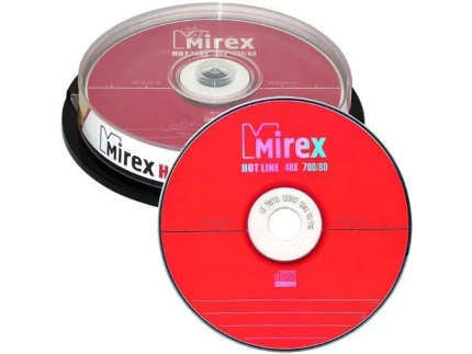 Фото для Диск CD-R 700Mb 48x Mirex Hotline б/упак. 10шт. UL120050A8L