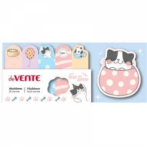 Фото для БЛОК ЗАКЛАДКА 45*45 20Л + 15*50 20Л 6*20Л 6ДИЗ deVENTE АССОРТИ (2011412, Black&White cat)