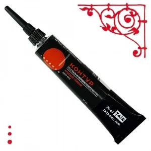 Фото для КРАСКИ ВИТРАЖ TAIR КОНТУР 20МЛ КРАСНЫЙ ТЁМНЫЙ