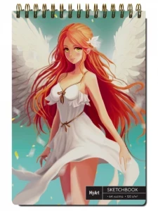 Фото для СКЕТЧБУК НА ГРЕБНЕ А4 64Л АНИМЕ "АНГЕЛ ГРЕЗ"