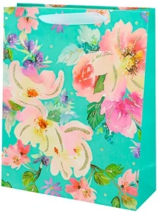 Фото для ПАКЕТ ПОДАРОЧНЫЙ 26*32*10 DREAM CARDS "ЦВЕТЫ НА ВЕТРУ"