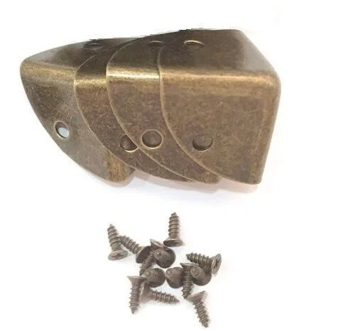 Уголок для шкатулок металл "Классика" бронза 2,5*2,5*2,5 см (комплект - 4 шт, с самореза
