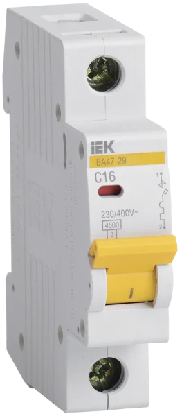 Фото для Выключатель автоматич. ВА47-29 1P 16А (С) //ИЭК