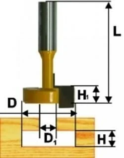 Фото для Фреза пазовая конструкционная Т-образная D25,4, H12,7, L48//Энкор