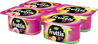 Продукт йогуртный Фруттис 115гр 8% Вишневый пломбир/Груша-ваниль БЗМЖ*16