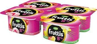 Фото для Продукт йогуртный Фруттис 115гр 8% Вишневый пломбир/Груша-ваниль БЗМЖ*16