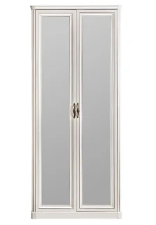 Шкаф "НАТАЛИ" 2-дверный с зеркалом белый глянец