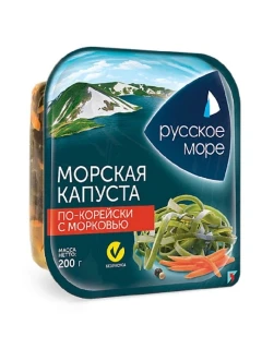 Фото для Морская капуста Русское море 200гр маринованная по-кор с морк*6