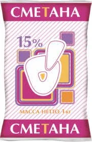 Фото для Сметана БМК 1кг 15% п/п*9 БЗМЖ