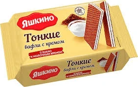 Фото для Вафли Яшкино 144гр тонкие с какао и молочным кремом РВТ102*26