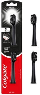 Фото для Зубная щетка электрическая Колгейт 360 Соник Древесный уголь Сменные насадки мягкие*6