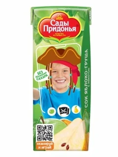 Фото для Сок Сады Придонья 200мл Яблоко/груша*27