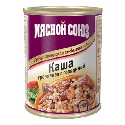 Фото для Каша Мясной союз 340г гречневая с говядиной *20